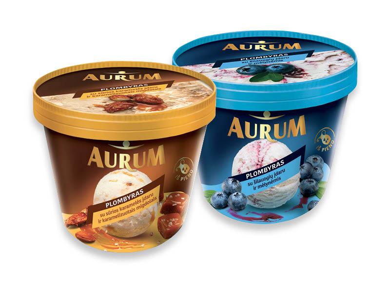 Valgomieji ledai AURUM
			, 
				 800 ml, 2 rūšių, 6,24 Eur/l. A lygio parduotuvėse