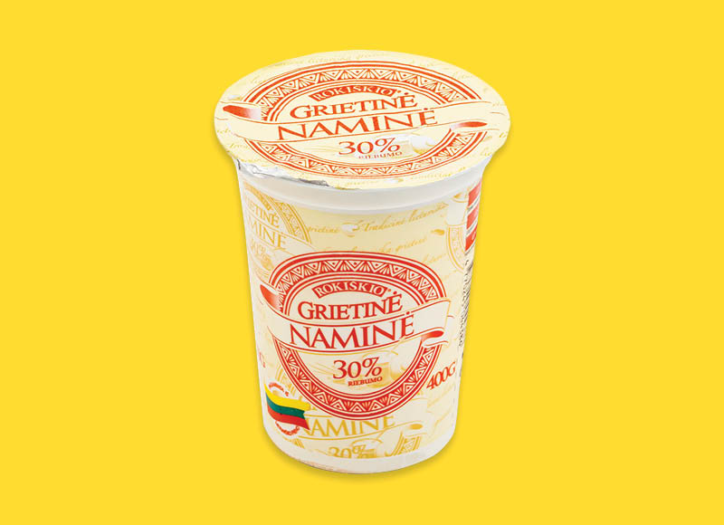 ROKIŠKIO NAMINĖ grietinė
			, 
				 400 g, 30 % rieb., 4,48 Eur/kg. Ir IKI EXPRESS