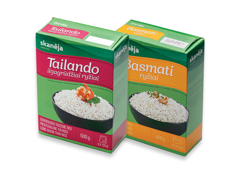 Ryžiams SKANĖJA
			, 
				 400 g, 500 g, 1 kg, 7 rūšių
