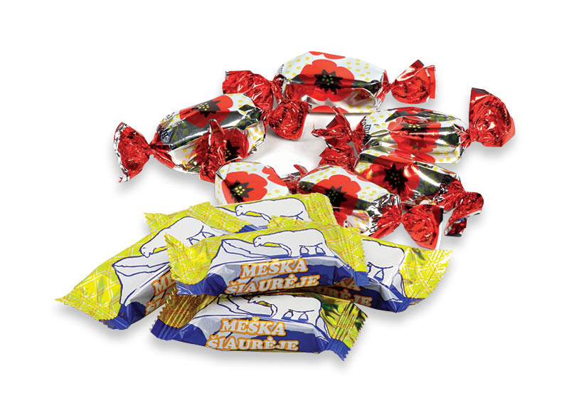 Sveriami saldainiai RAUDONOJI AGUONA ir MEŠKA ŠIAURĖJE
			, 
				 1 kg, 2 rūšių. A lygio parduotuvėse