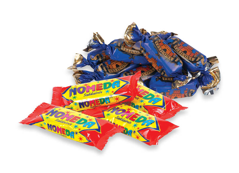 Sveriami saldainiai NOMEDA, VELIUONA
			, 
				 1 kg, 2 rūšių. A lygio parduotuvėse