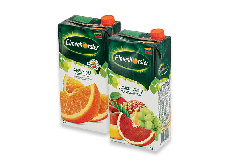 Sulčių gėrimas ELMENHORSTER
			, 
				 2 l, 8 rūšių, 1,05 Eur/l