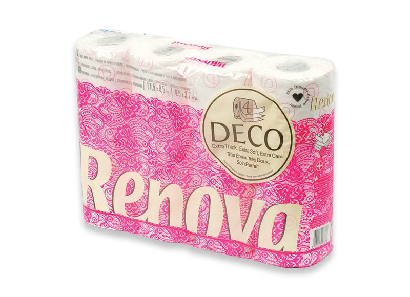 Tualetinis popierius RENOVA DECO
			, 
				 12 rit., 4 sl., 0,50 Eur/rit.