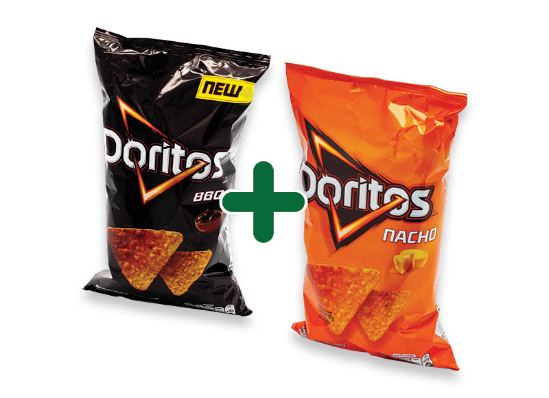 Traškučiai DORITOS
,
100 g, 4 rūšių, 1,59 Eur/vnt. Ir IKI EXPRESS Traškučiai DORITOS
,
100 g, 4 rūšių, 1,59 Eur/vnt. Ir IKI EXPRESS