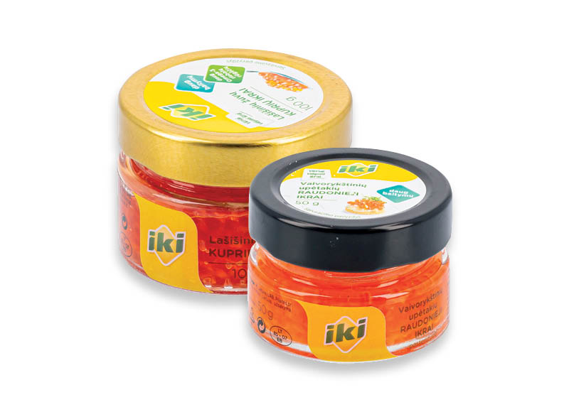IKI lašišinių žuvų kuprių ir vaivorykštinių upėtakių ikrams
,
50 g, 100 g, 2 rūšių. A lygio parduotuvėse IKI lašišinių žuvų kuprių ir vaivorykštinių upėtakių ikrams
,
50 g, 100 g, 2 rūšių. A lygio parduotuvėse