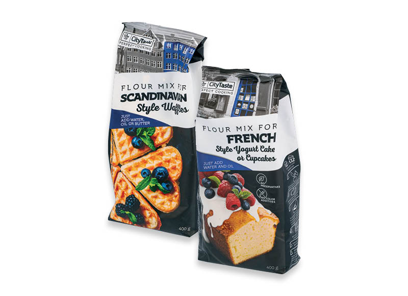 Miltų mišiniams CITY TASTE
			, 
				 375 g, 400 g 9 rūšių. A lygio parduotuvėse