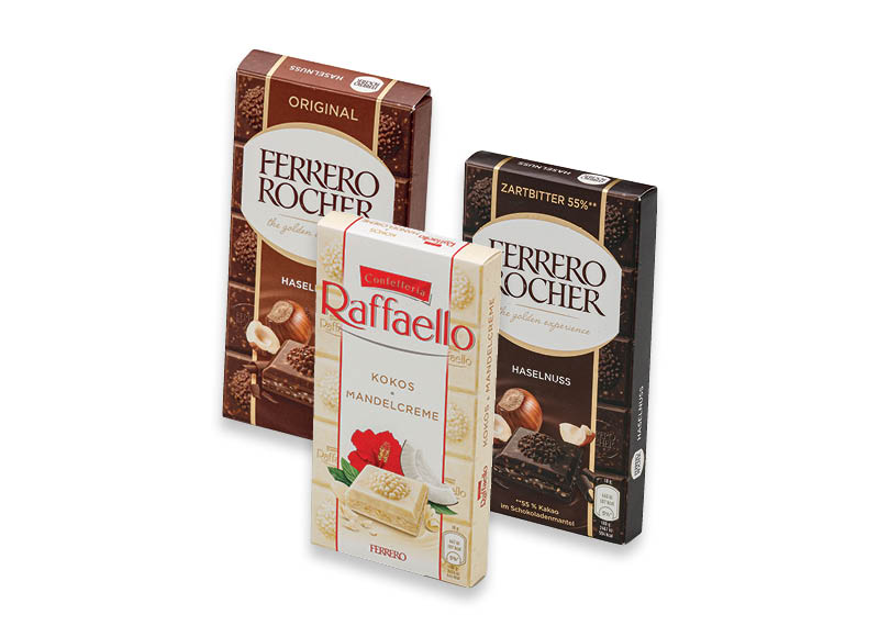 Šokoladas ROCHER ir RAFFAELLO
			, 
				 90 g, 3 rūšių, 24,33 Eur/kg. Ir IKI EXPRESS