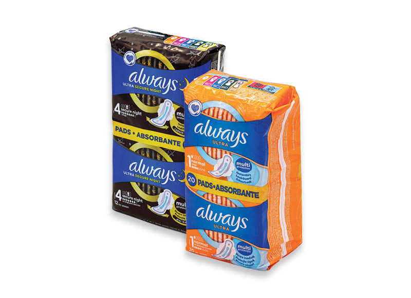 Higieniniai paketai ALWAYS DUO ULTRA EXTRA NIGHT ir ALWAYS DUO ULTRA normal plus
			, 
				 2 rūšių