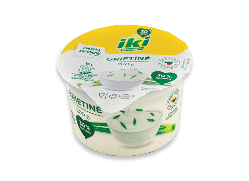 IKI grietinė
,
200 g, 30 % rieb., 4,95 Eur/kg IKI grietinė
,
200 g, 30 % rieb., 4,95 Eur/kg
