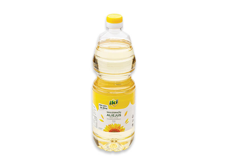 IKI saulėgrąžų aliejus
			, 
				 1 l
