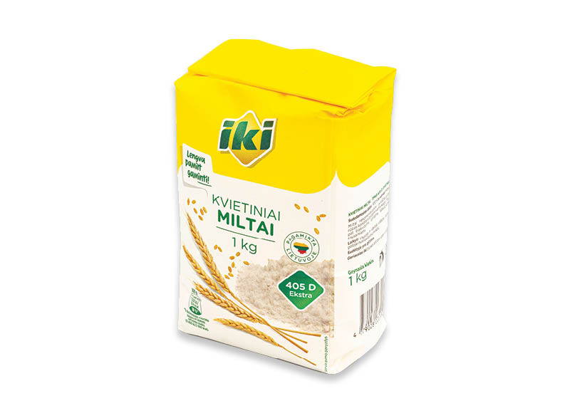 IKI kvietiniai miltai 405D
,
1 kg IKI kvietiniai miltai 405D
,
1 kg