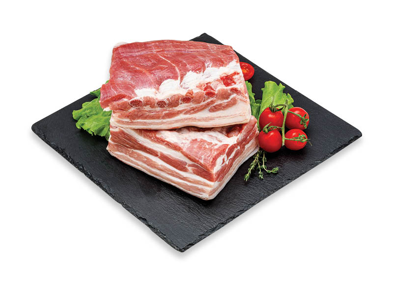 Kiaulienos šoninė su kaulu
			, 
				 (sveriamoje vitrinoje) 1 kg. A lygio parduotuvėse