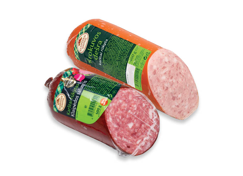 Karštai rūkytoms KLAIPĖDOS MAISTO dešroms
,
400 g, 500 g 2 rūšių Karštai rūkytoms KLAIPĖDOS MAISTO dešroms
,
400 g, 500 g 2 rūšių
