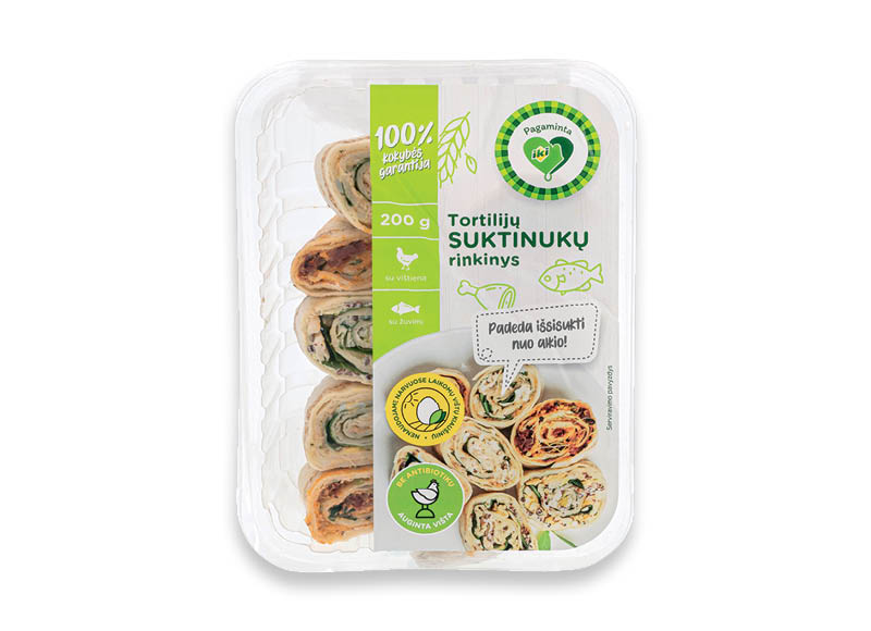 PAGAMINTA IKI tortilijų suktinukų rinkinys
			, 
				 200 g, 14,75 Eur/kg. A lygio parduotuvėse
