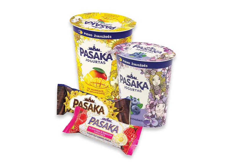 Jogurtams, sūreliams PASAKA
			, 
				 45 g, 370 g, 6 rūšių. Ir IKI EXPRESS