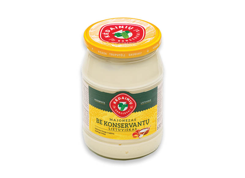 KĖDAINIŲ LIETUVIŠKAS majonezas be konservantų
			, 
				 630 g, 61 % rieb., 3,16 Eur/kg