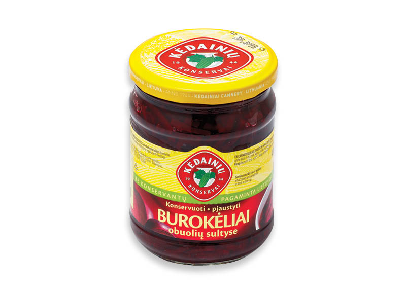 Konservuoti KĖDAINIŲ burokėliai obuolių sultyse
			, 
				 480 g, 2,06 Eur/kg