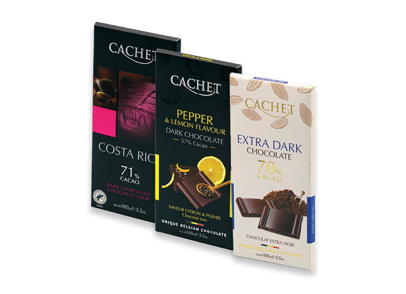 Šokolado plytelė CACHET
			, 
				 100 g, 3 rūšių, 13,90 Eur/kg. Ir IKI EXPRESS