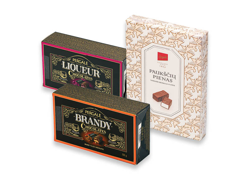 Saldainių dėžutės BRANDY, LIQUER, PAUKŠČIŲ PIENAS
			, 
				 160 g, 190 g, 3 rūšių