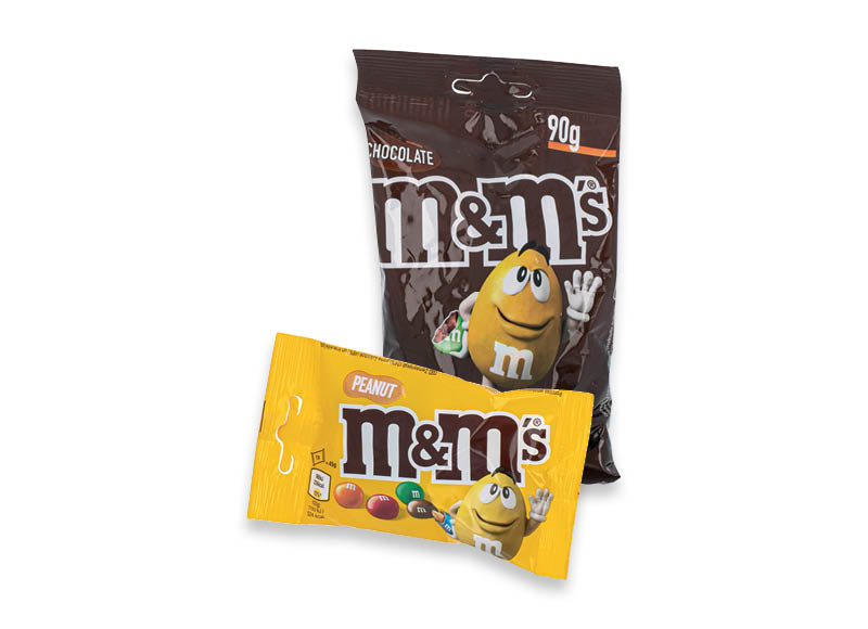 Šokoladinėms dražė, saldainiams M&M ir MALTESERS
			, 
				 45 g, 85 g, 90 g, 200 g, 5 rūšių