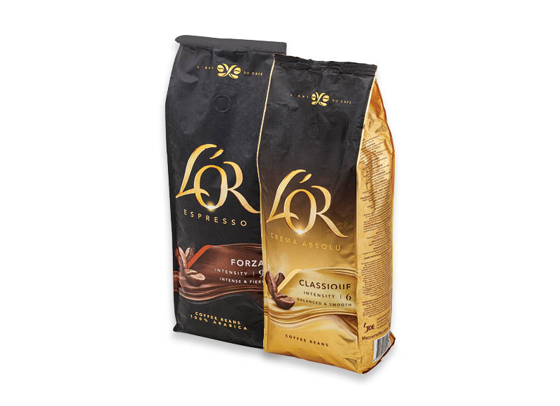 Kavos pupelės L’OR
			, 
				 1 kg, 2 rūšių. A lygio parduotuvėse