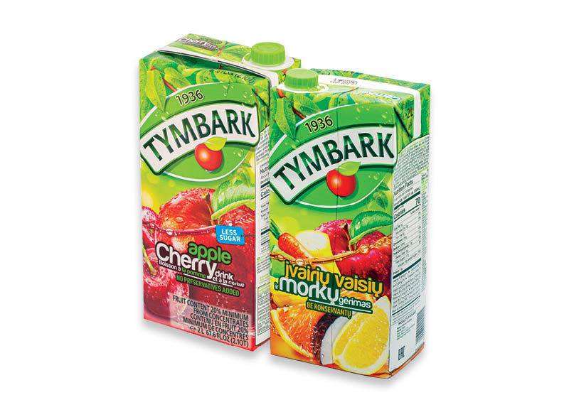 Sulčių gėrimai TYMBARK
			, 
				 2 l, 3 rūšių, 0,85 Eur/l