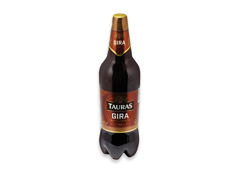 Nefiltruota gira TAURAS
			, 
				 1,5 l, 0,73 Eur/l (taros užstato vertė į gėrimo kainą neįskaičiuota)