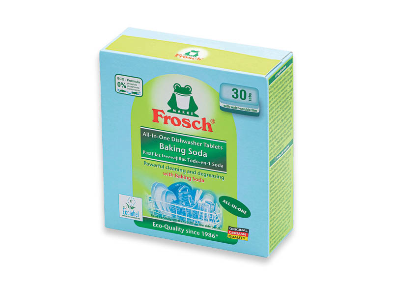 FROSCH Indų plovimo tabletės su soda
,
30 vnt. FROSCH Indų plovimo tabletės su soda
,
30 vnt.
