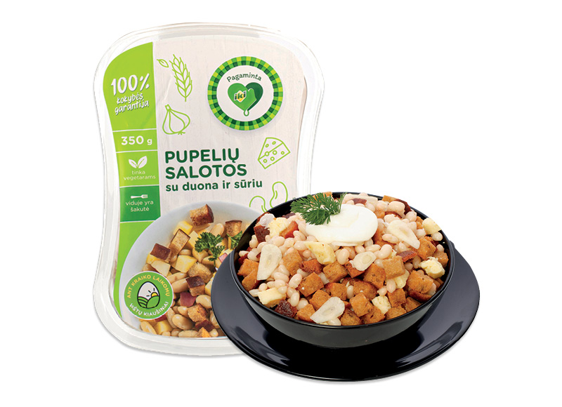 PAGAMINTA IKI pupelių salotos su duona ir sūriu
,
350 g, 6,83 Eur/kg PAGAMINTA IKI pupelių salotos su duona ir sūriu
,
350 g, 6,83 Eur/kg
