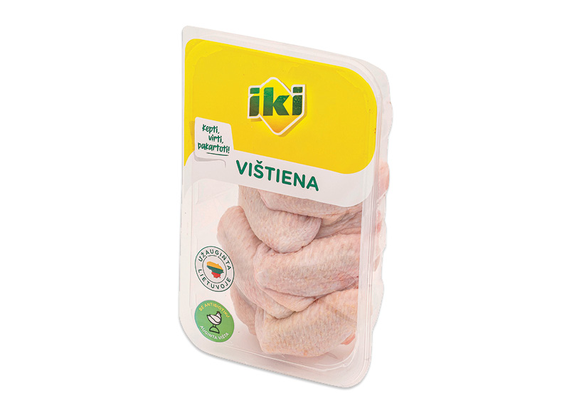 IKI švieži viščiukų broilerių sparneliai
,
(užauginta be antibiotikų) 500 g, 4,38 Eur/kg. A lygio parduotuvėse IKI švieži viščiukų broilerių sparneliai
,
(užauginta be antibiotikų) 500 g, 4,38 Eur/kg. A lygio parduotuvėse