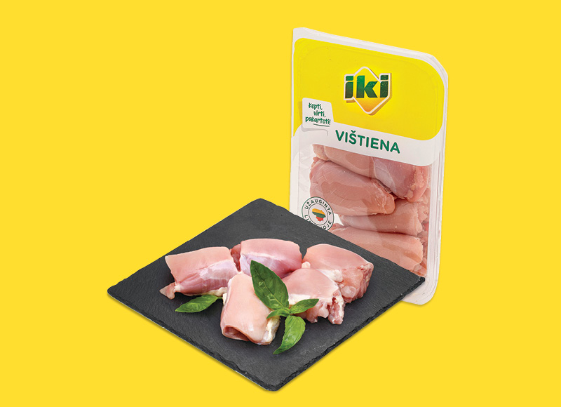 IKI šviežia viščiukų broilerių šlaunelių mėsa
,
(užauginta be antibiotikų) 500 g, 5,38 Eur/kg. Ir IKI EXPRESS IKI šviežia viščiukų broilerių šlaunelių mėsa
,
(užauginta be antibiotikų) 500 g, 5,38 Eur/kg. Ir IKI EXPRESS