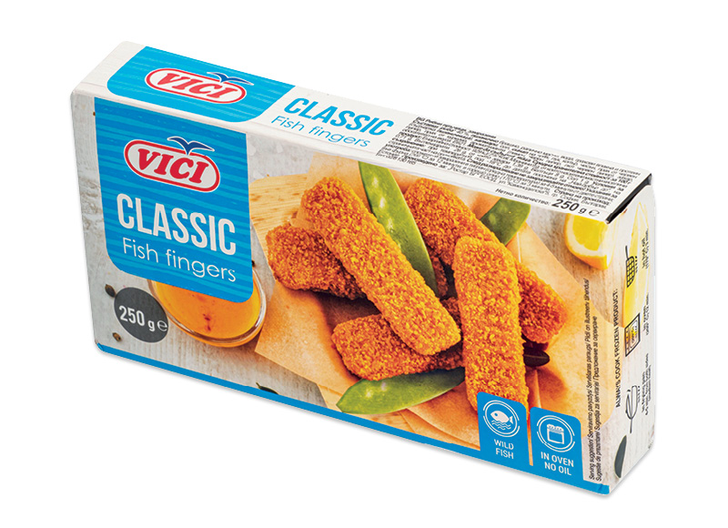 Šaldyti žuvų piršteliai VIČI CLASSIC
			, 
				 250 g, 5,96 Eur/kg