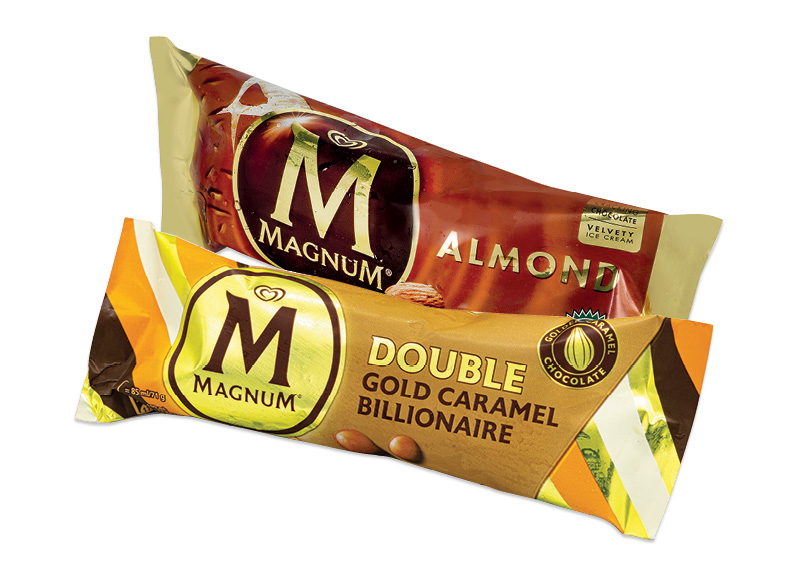 Valgomieji ledai MAGNUM ant pagaliuko
			, 
				 85 ml, 90 ml, 110 ml, 120 ml, 5 rūšių. Ir IKI EXPRESS