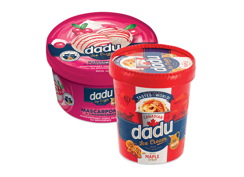 Valgomųjų ledų dėžutėms DADU
			, 
				 400 ml, 800 ml, 4 rūšių. A lygio parduotuvėse
