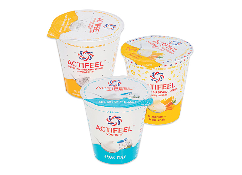 Jogurtas ACTIFEEL
			, 
				 300 g, 3 rūšių, 2,97 Eur/kg. A lygio parduotuvėse