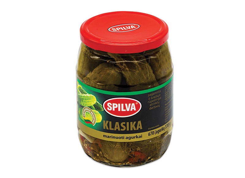 Marinuoti SPILVA agurkai LIETUVIŠKA KLASIKA
,
670 g, 2,52 Eur/kg. A lygio parduotuvėse Marinuoti SPILVA agurkai LIETUVIŠKA KLASIKA
,
670 g, 2,52 Eur/kg. A lygio parduotuvėse