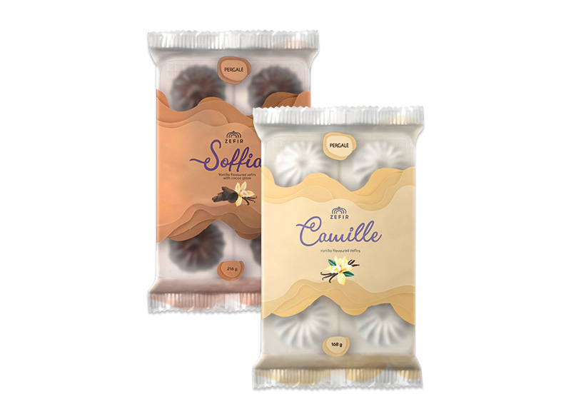 PERGALĖS zefyrai
			, 
				 168 g, 216 g, 2 rūšių. A lygio parduotuvėse