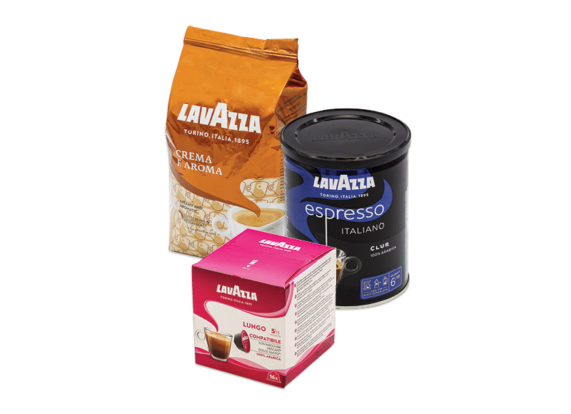 Kavai LAVAZZA
			, 
				 Įvairių rūšių. Ir IKI EXPRESS