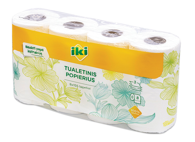 IKI tualetinis popierius
,
8 vnt., 0,30 Eur/vnt. IKI tualetinis popierius
,
8 vnt., 0,30 Eur/vnt.