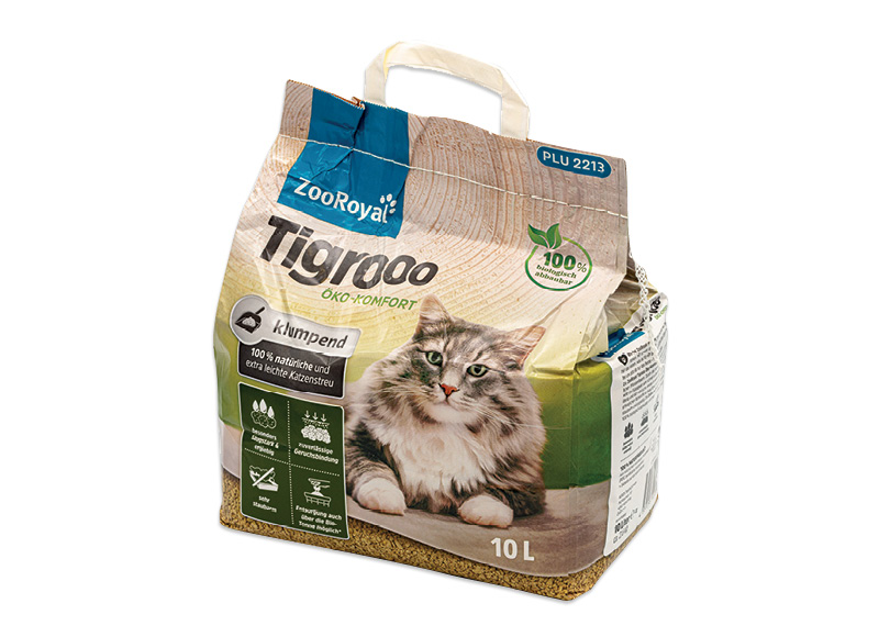 Ekologiškas kačių kraikas ZOOROYAL TIGROO
			, 
				 10 l, 0,50 Eur/l. A lygio parduotuvėse
