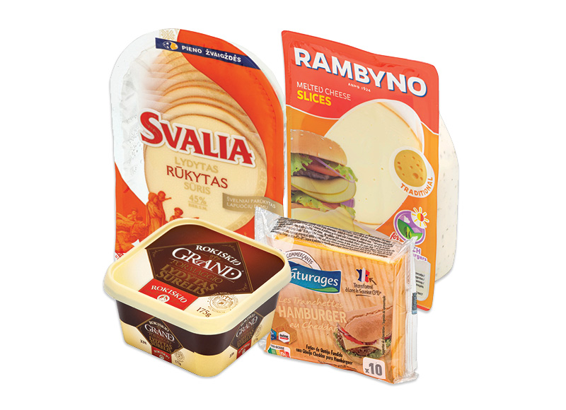 Tepamiems ir lydytiems sūriams
			, 
				 Įvairių rūšių. Ir IKI EXPRESS