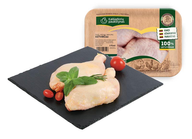 Švieži vištienos ketvirčiai KAIŠIADORIŲ PAUKŠTYNAS
			, 
				 1 kg