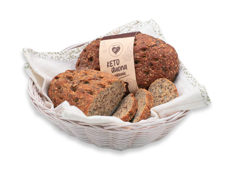 KETO duona su sėklomis
			, 
				 250 g, 7,96 Eur/kg. A (1) lygio parduotuvėse