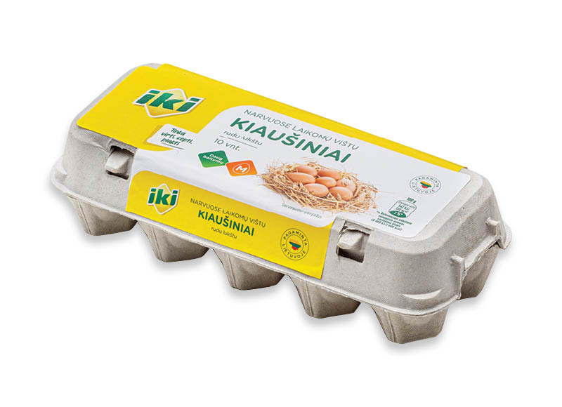 IKI vištų kiaušiniai rudu lukštu
,
10 vnt., M dydžio, 0,16 Eur/vnt. Ir IKI EXPRESS IKI vištų kiaušiniai rudu lukštu
,
10 vnt., M dydžio, 0,16 Eur/vnt. Ir IKI EXPRESS
