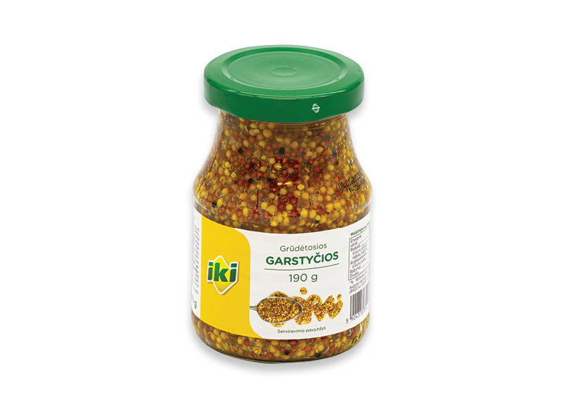 IKI GRŪDĖTOSIOS garstyčios
,
190 g, 3,11 Eur/kg IKI GRŪDĖTOSIOS garstyčios
,
190 g, 3,11 Eur/kg