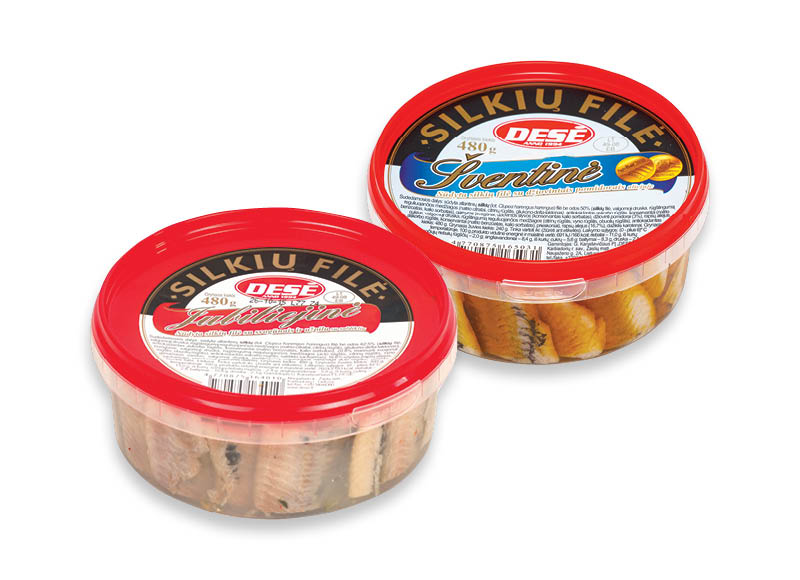 ŠVENTINĖ ir JUBILIEJINĖ silkių filė
			, 
				 480 g, 2 rūšių, 6,15 Eur/kg