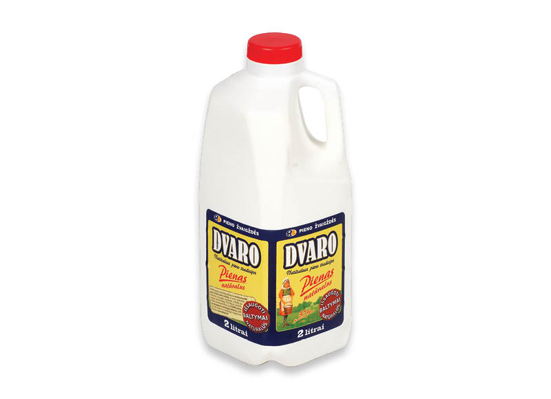 Natūralus DVARO pienas
			, 
				 2 l, 3,5 % rieb., 1,20 Eur/l