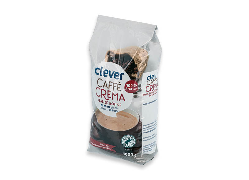CLEVER kavos pupelės CREMA
,
1 kg CLEVER kavos pupelės CREMA
,
1 kg