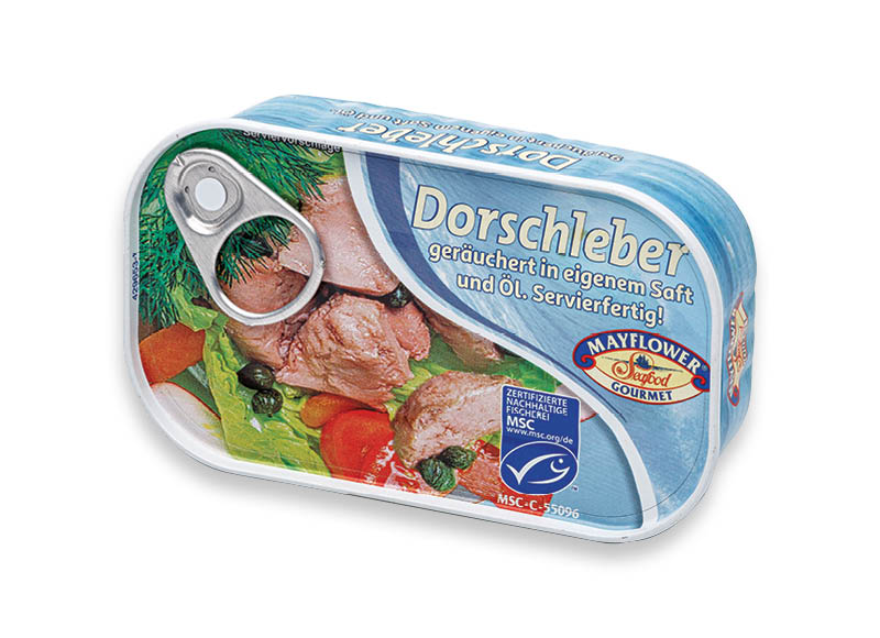 Rūkytos menkių kepenėlės MSC savo sultyse ir aliejuje
			, 
				 120 g, 12,42 Eur/kg