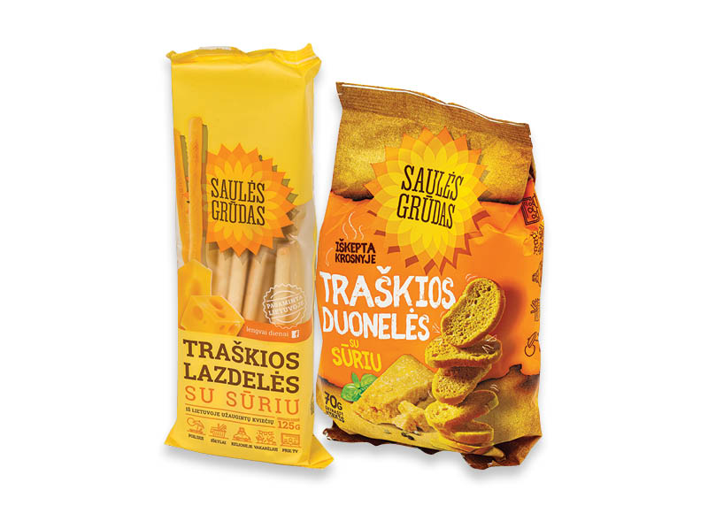 Traškioms lazdelėms ir duonelėms SAULĖS GRŪDAS
			, 
				 70 g, 125 g, 6 rūšių